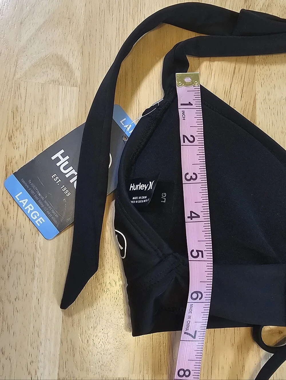 Hurley Black Bikini Top